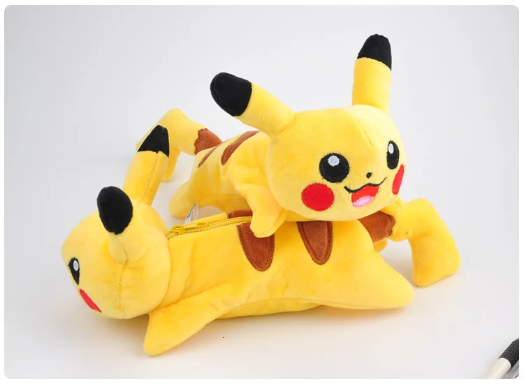 Мультяшный плюшевый чехол с рисунком Пикачу, чехол Bts Pokemon go, чехол для карандашей, бутик, школьные принадлежности, estojo de lapis plumier, канцелярские принадлежности