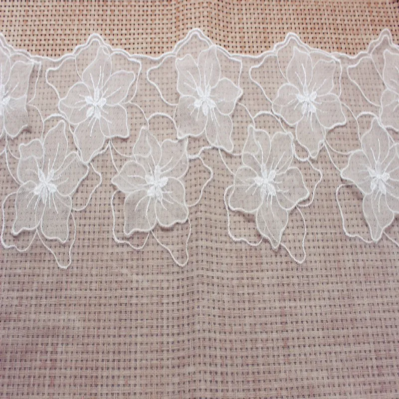 

Hot-sale Clothing Accessories Lace Gauze Flower Elegant Elegant Gauze Embroidered Wide 23 Cm D0230