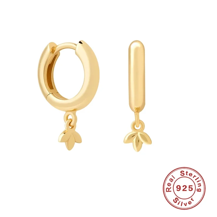 

2021 Sterling Silver Earrings For Women Gold Hoop Earring Fine Jewelry Piercing Earing Girl Pendant Brincos Aretes Aros Gift