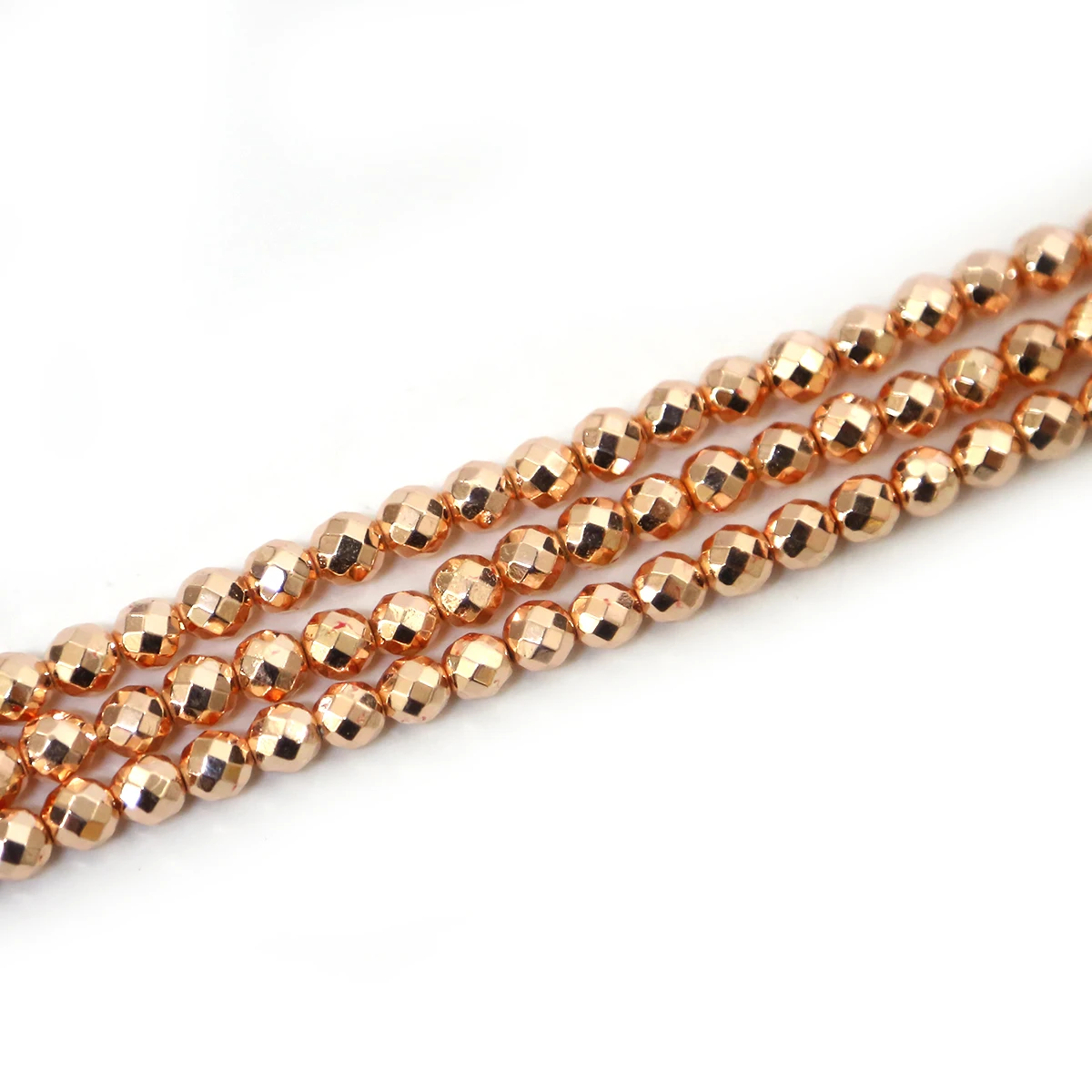 Бусины Из гальванического розового золота и черного камня для изготовления