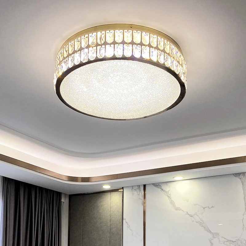

Modern Luxury Crystal Led Ceiling Lights Living Home Room Bedroom Decor Ceiling Lamp Indoor Lighting Minimalist Ceiling Fixtures