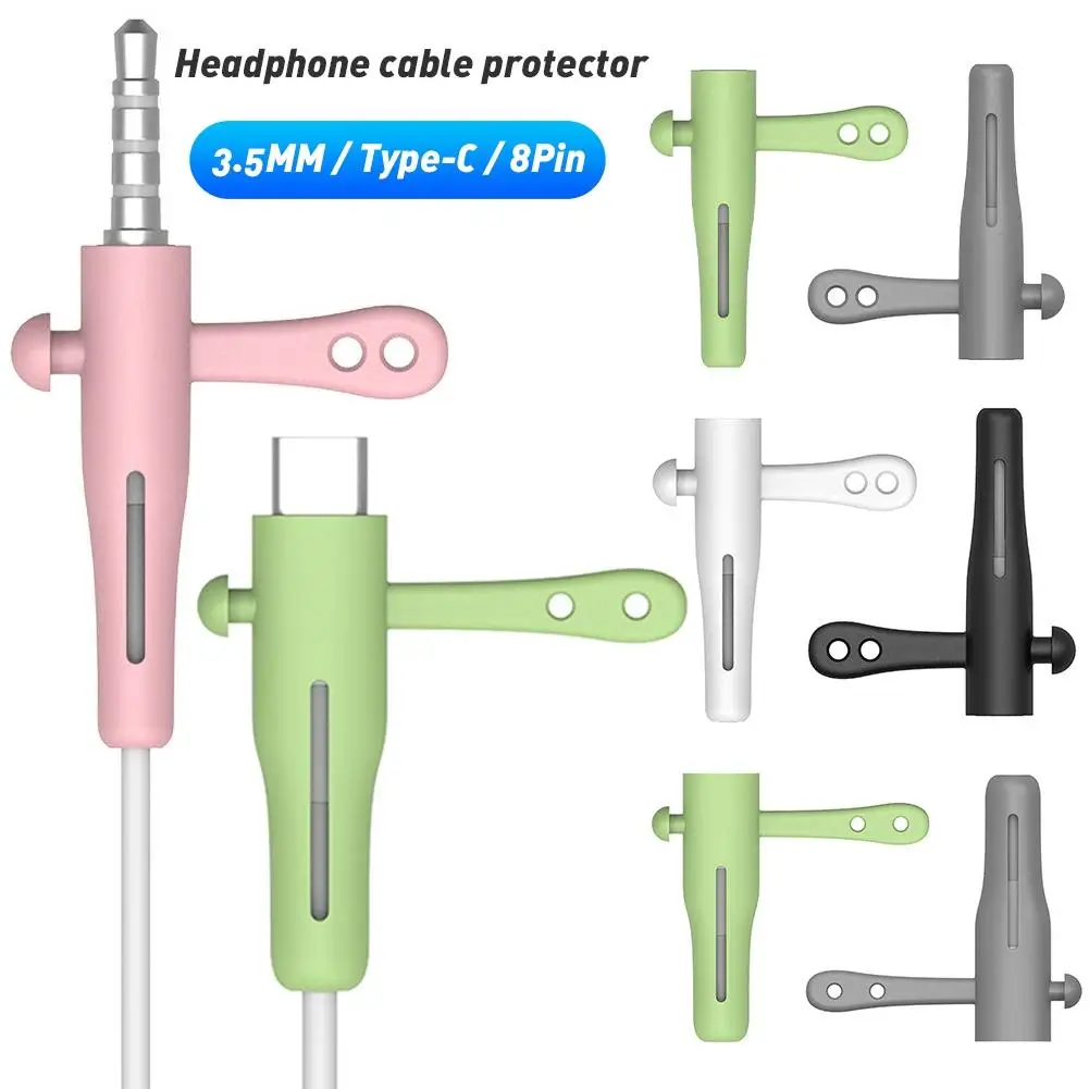 

Silicone 3.5mm/Type-c Wired Earphones Cable Cord Protective Cover Sleeve Set