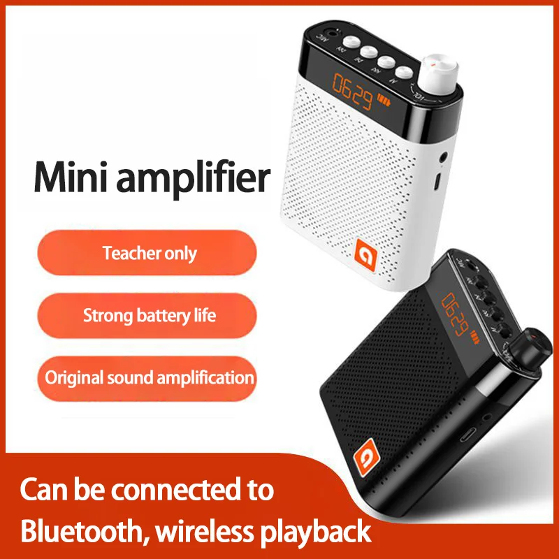 

K6 Bluetooth FM radio Loudspeaker Microphone Voice Amplifier Booster Megaphone Speaker For Teaching Tour Guide Sales Pro