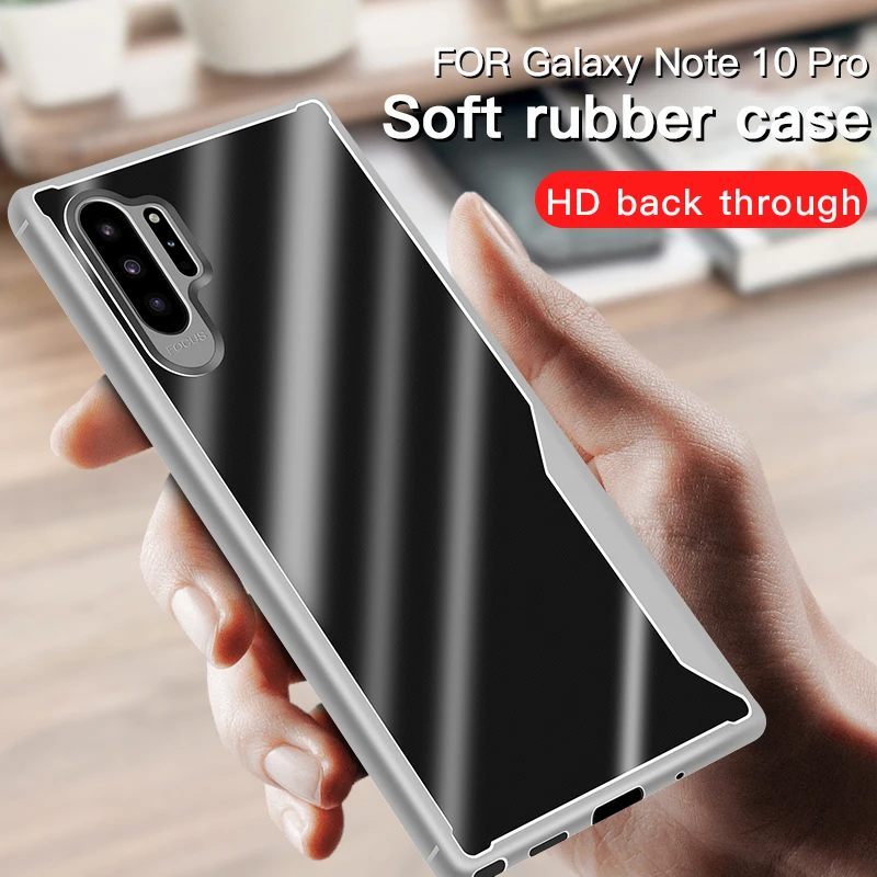 Роскошные Чехлы для samsung Galaxy note 10pro ударное падение прозрачный бизнес Note10 S9 S9Plus и