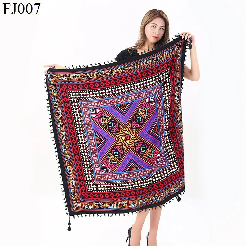 

Russian Shawl Square Babushka Scarf Head Wraps Female Cotton HijabsWrap Hair Head Hijab femme bufanda de mujer echarpe ete soie