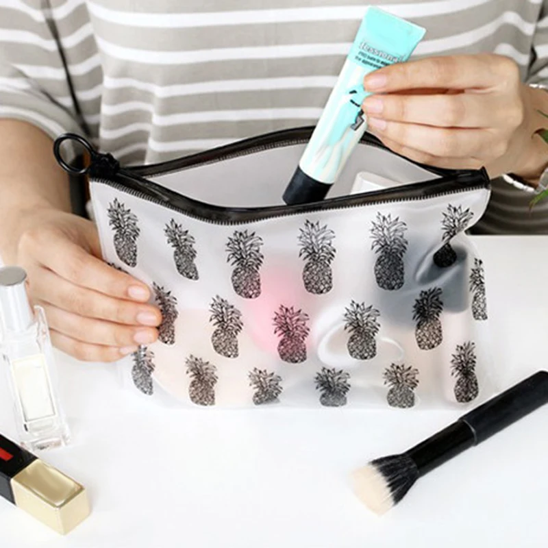 

Прозрачная Матовая сумка из пвх на молнии, 3 размера, водонепроницаемая сумка для хранения, Женская дорожная косметичка, офисные канцелярские сумки