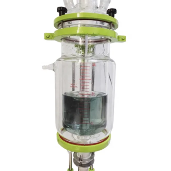 

Chemical extraction lab 5L jacketed glass reactor with double layer