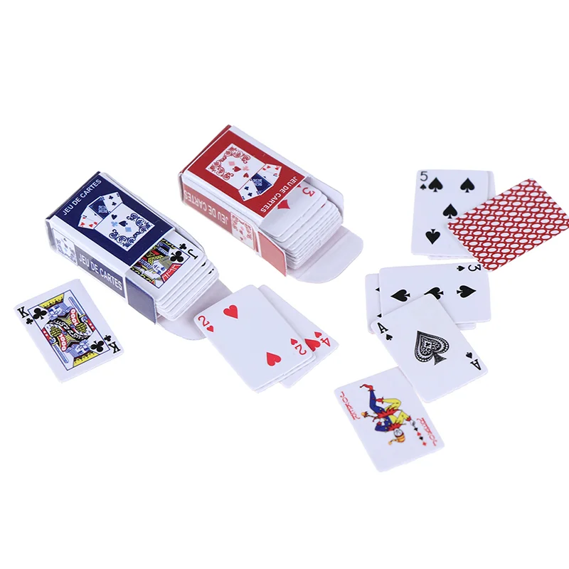 

Lovely paper model poker miniature poker model 1:12 dollhouse accessories