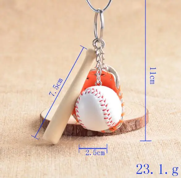Бейсбольные перчатки деревянные брелоки летучая мышь мини софтбол Бейсбол