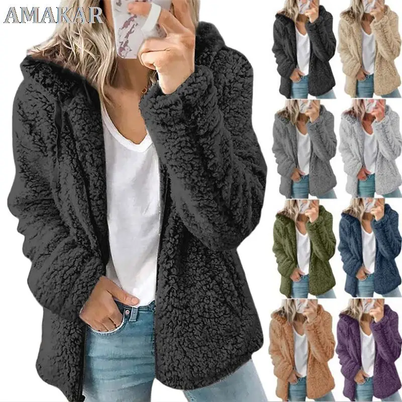 

Женский однотонный флисовый кардиган на молнии, повседневный свободный винтажный кардиган с капюшоном, Свитшот оверсайз на осень и зиму