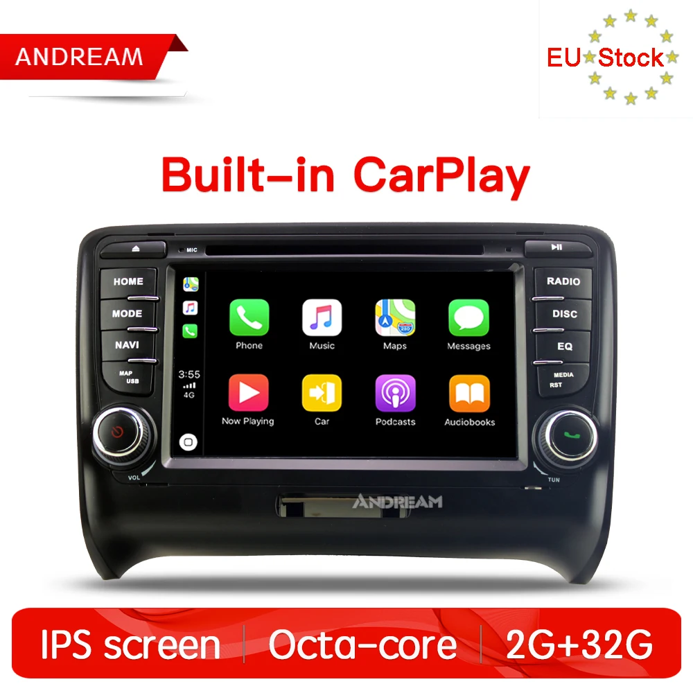 Восьмиядерный 2G + 32G встроенный Автомобильный DVD Плеер Carplay стерео Android 8 1