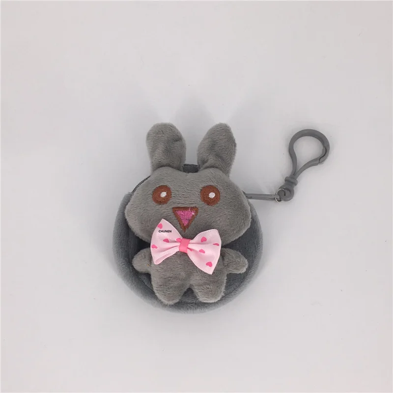 4 цвета милый новый кролик 8 см плюшевый Кошелек хлопок кошелек брелок