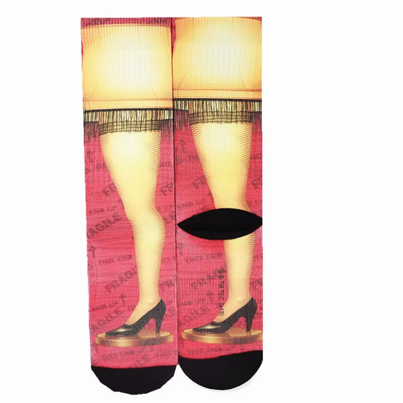 

A Pair of High Cotton Men's Socks in Autumn and Winter Toe Heel Thickening Warm Street Wind Fashion Personality Tube Crew Socks