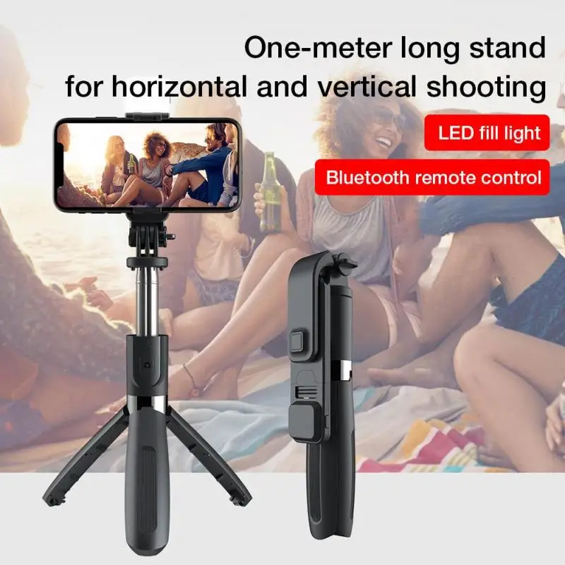 

Selfie Stick Phone Tripod Extendable Monopod With Bluetooth Remote For Smartphone Selfie Stick With Fill Light Selfie Stick