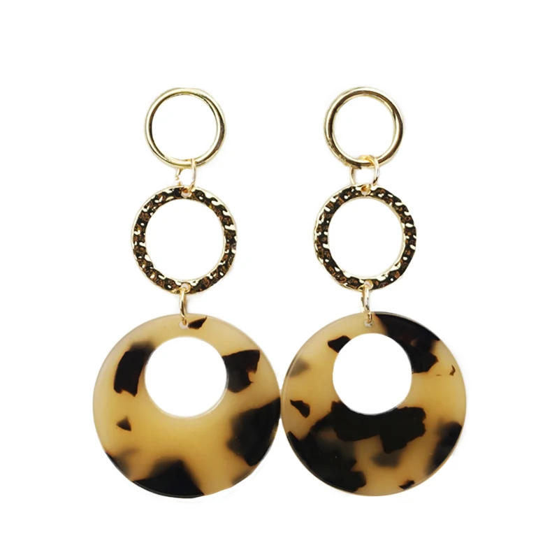Женские леопардовые акриловые серьги M &amp G модные длинные серьги-гвоздики с