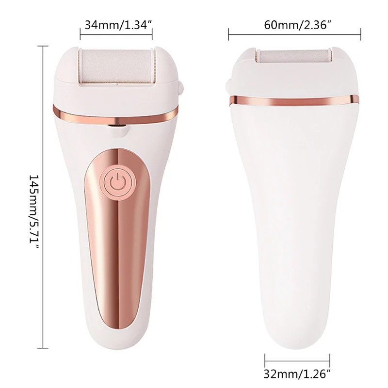 

Electric foot callus rechargeable foot file, with 3 grinding heads waterproof X7YB