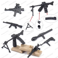 military soldier tanks assembly mg34 machine guns building block weapons world war 2 army figures moc child christmas gifts toys