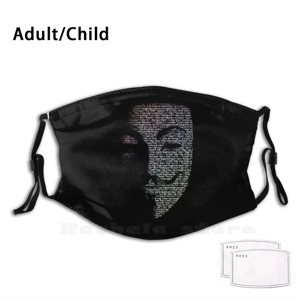 

Маска-хакер моющаяся для защиты от пыли