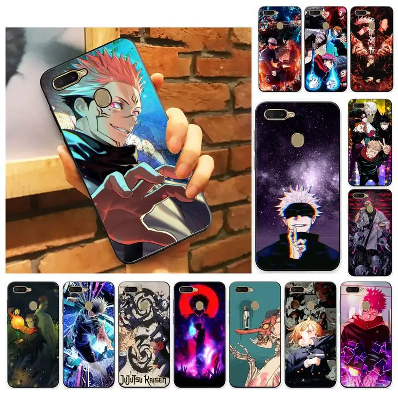 

Anime Jujutsu Kaisen Gojo Satoru Phone Case For Oppo A9 Realme C3 6Pro Coque For vivo Y91C Y17 Y19 Back Cover