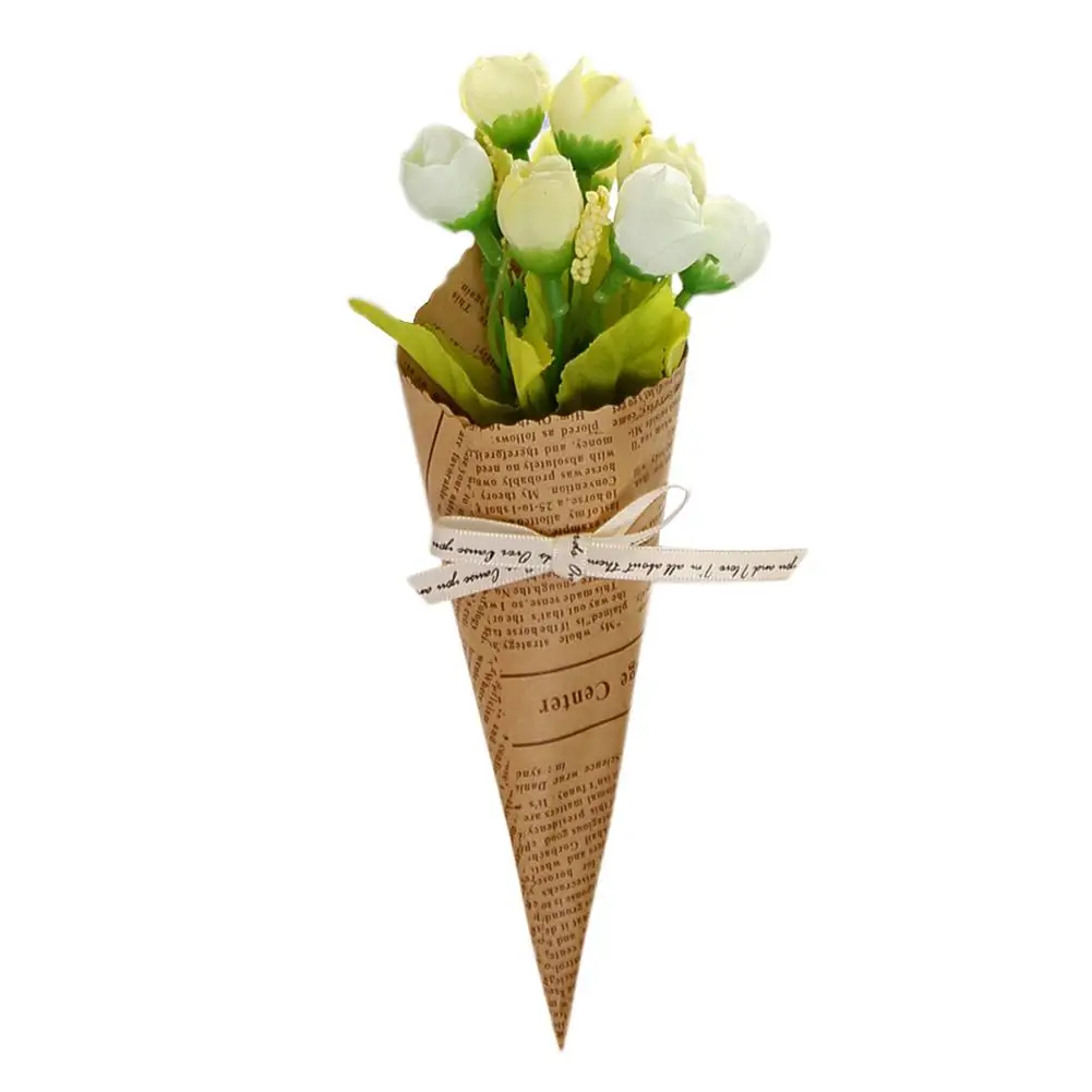 Миниатюрный бумажный тюбик цветок для вечерние ринки свадьбы чистое и свежее