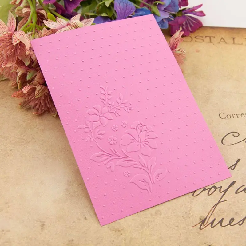 Unipue Flower Plastic Embossing Folder Template DIY Scrapbook Photo Album Card Making Decoration Crafts | Дом и сад