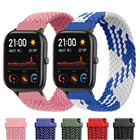 20 22 мм плетеная Одиночная Петля для Xiaomi Huami Amazfit GTS 2GTS2 MiniGTR 42 47 ммGTR22eStratos 23 Bip US браслет Ремешки для часов
