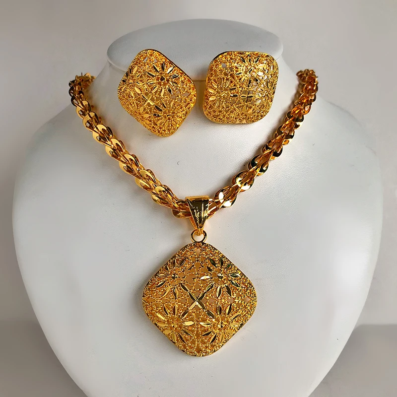 WANDO Дубай арабского золота Цвет с цветочным узором на свадьбу набор украшений для