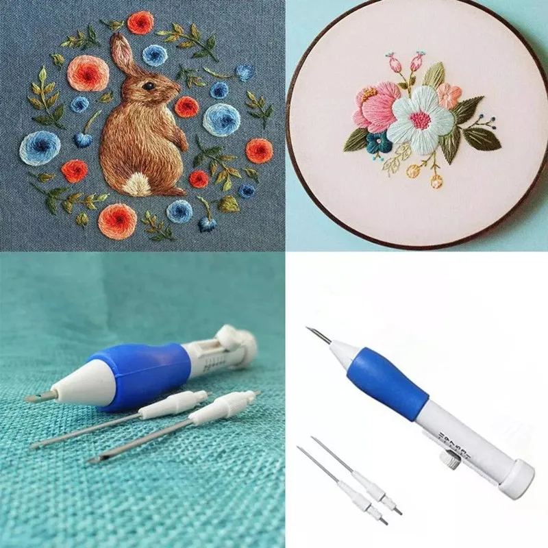 

DIY craft pen magic pencil embroidery interchangeable punch thimble sewing accessories embroidery needle sewing embroidery pen