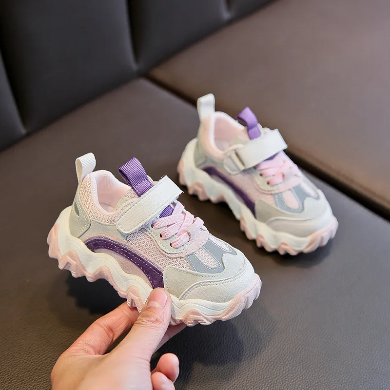 Весенняя детская повседневная сетчатая спортивная обувь беговая Обувь с мягкой