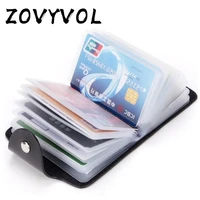 1pc pu function 24 bits credit card id card wallet cash holder organizer case pack business credit card holder bank card package
