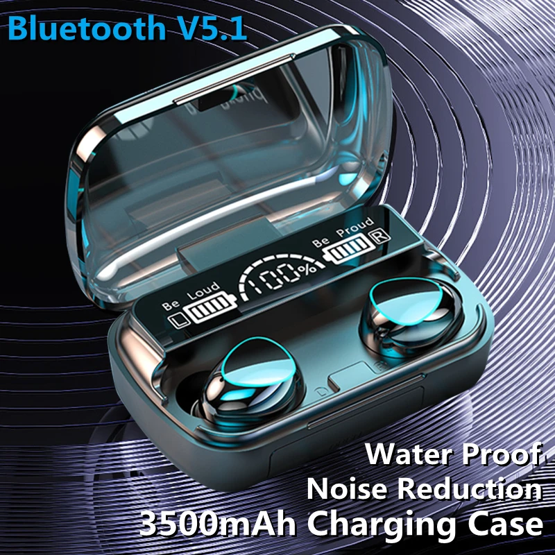 TWS-стереонаушники 9D с зарядным футляром Bluetooth 5 1 3500 мА · ч | Электроника