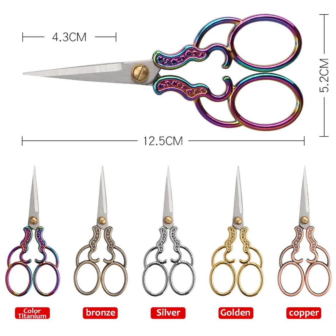 

Stainless Steel Tailor Scissors Retro Portable Small Scissors Sewing Supplies Tailor's Scissors Sewing Tools Accessories 5 inch