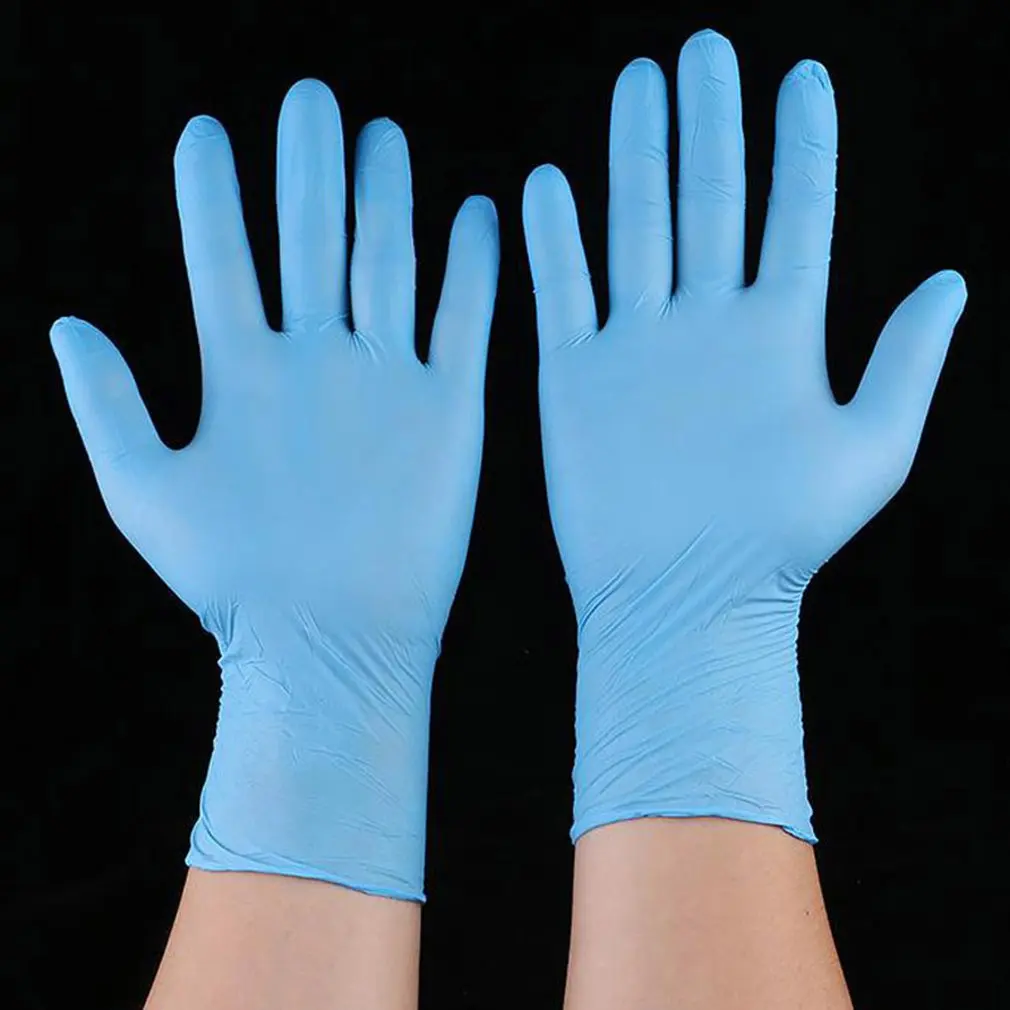 

50/100Pcs Rubber Nitrile 9 Inch Gloves Disposable Gloves Protective Gloves Universal Cleaning Work Finger Gloves
