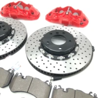 car modified high quality amg6 brake set with 38036mm grooved rotors for mercedes c200l w205 front brake system