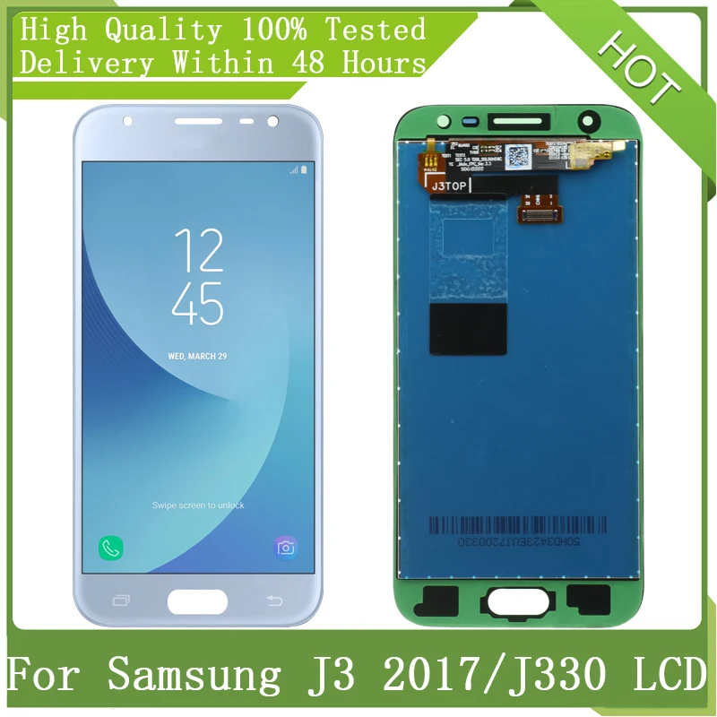 ЖК-дисплей AMOLED 5 0 дюйма для Samsung Galaxy J3 2017 J330 J330F Pro с дигитайзером сенсорного экрана