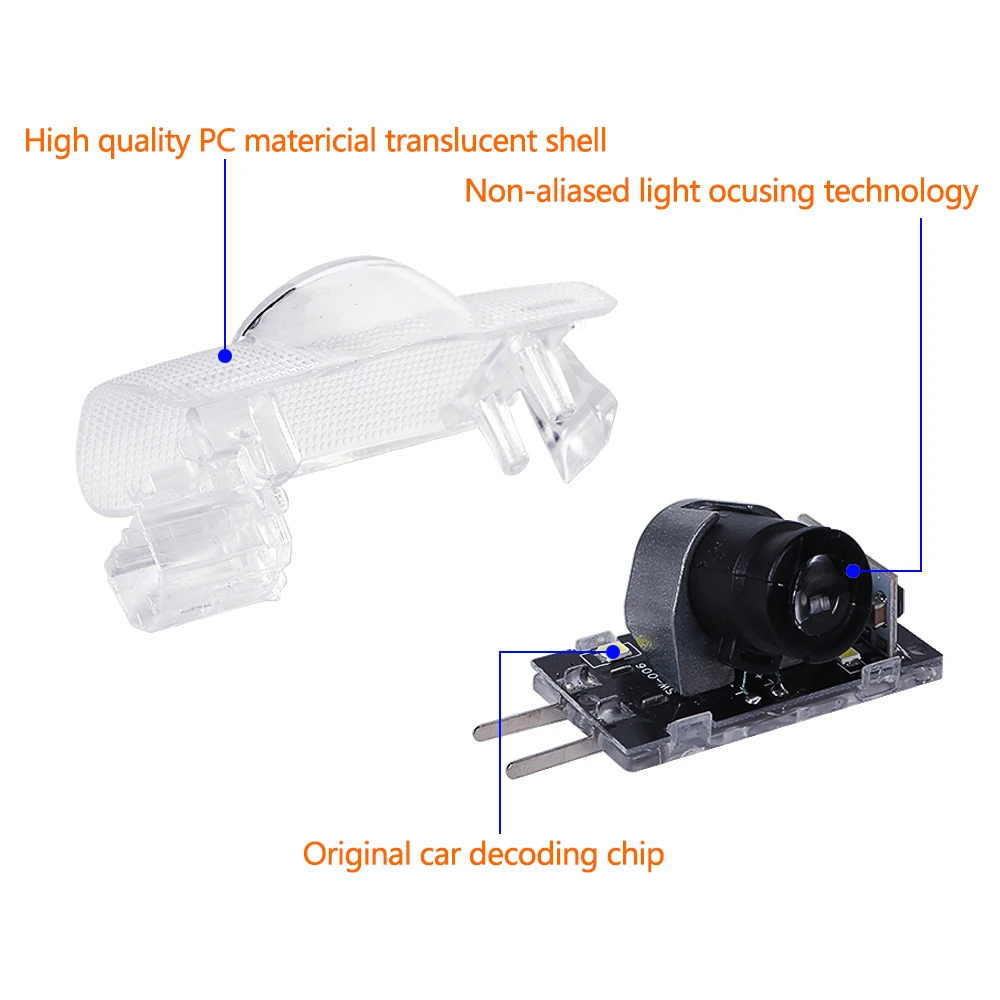 2X LED Car Door Shadow Logo Projector Welcome Lights Accessories For Toyota Camry Highlander Tundra Sequoia Sienna Venza 4Runner |