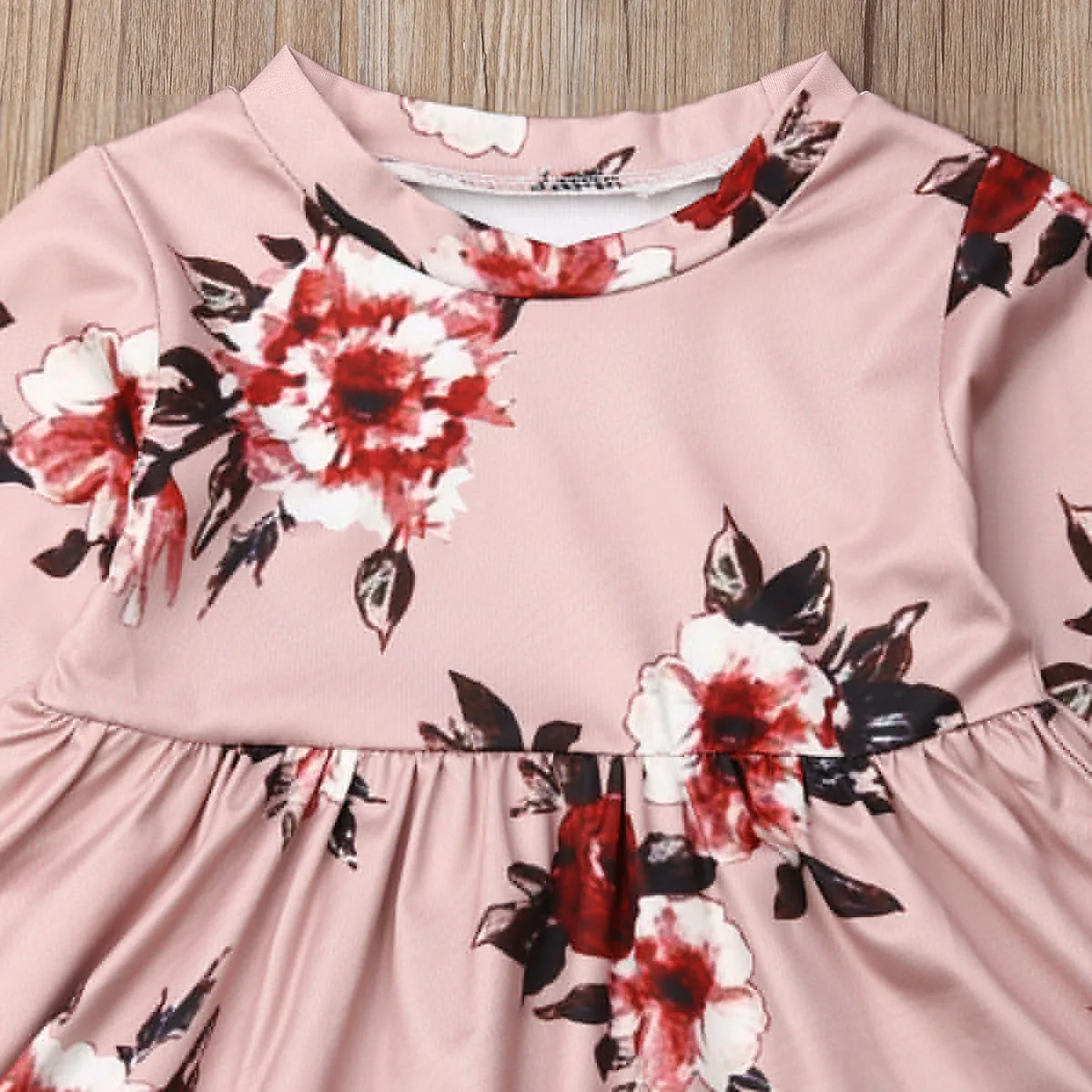 2Pcs Outfits Baby Girls Set Autumn Clothes Casual Long Sleeve Cute Princess Flower Dress Cotton Pants Winter | Детская одежда и