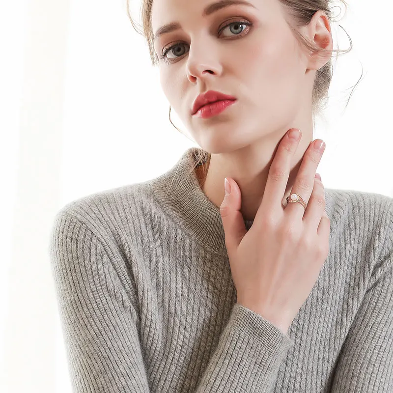 2019 женский кашемировый свитер с воротником-хомутом женские зимние свитера