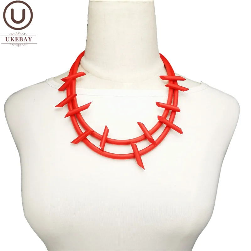 

UKEBAY New Rubber Necklaces For Women Choker Necklaces Ethnic Jewelry Match Vintage Clothes Accessories Festival Mom Gift Choker