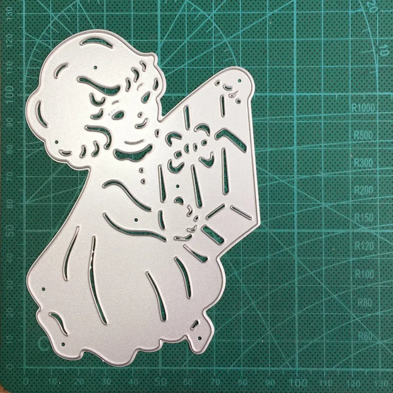 

Girl Holding Gift Box Metal Cutting Dies for 2020 New Stencils dies DIY Scrapbooking dies Embossing Album Card Making Craft dies
