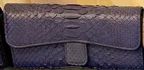 purple Длинный женский кошелек из змеиной кожи, Женский кошелек и сумочка, тройной клатч, сумка на выход, Дамский кожаный кошелек, Женский кошелек для телефона - Цвет: purple
