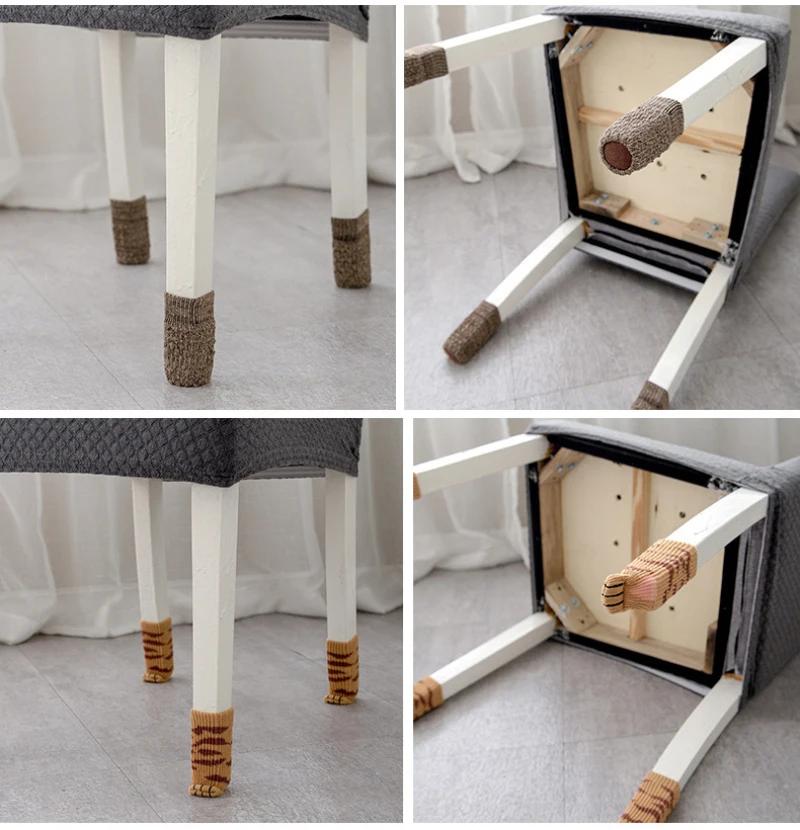 4 шт. Нескользящие Чехлы для ножек стола|Наволочки| |