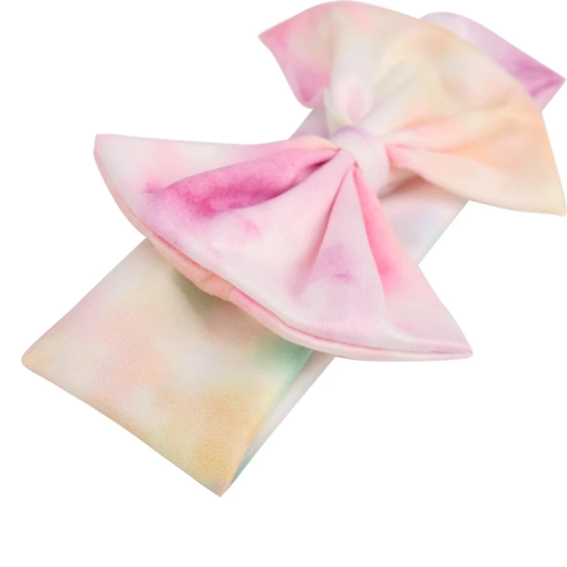 

Newborn Baby Receiving Blanket Headband Set Infant Gradient Color Swaddle Wrap DXAD