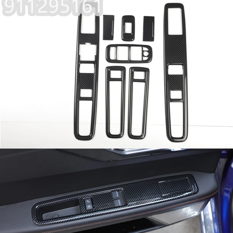 

for 2018-2019 new Jaguar XEL red carbon fiber color interior modification gear shift central control power window sequins