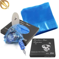 250pcs tattoo machine bags covers disposable tattoo machine sleeves blue tattoo machine bags plastic sleeve for tattoo supplies