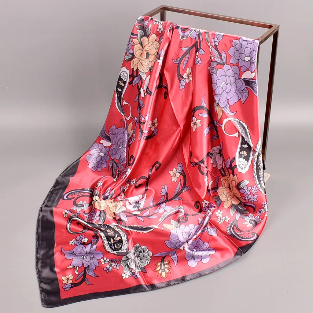 Шелковый квадратный шарф 90*90 см Новое поступление женские шарфы Tony &amp Candice