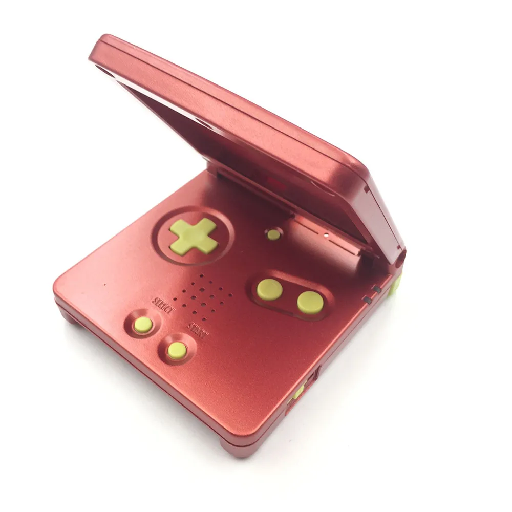Red Yellow 12 комплектов крутой DIY Корпус чехол+ красочные кнопки для игра Nintendo GBA Boy SP Advance консоль - Цвет: Red Yellow