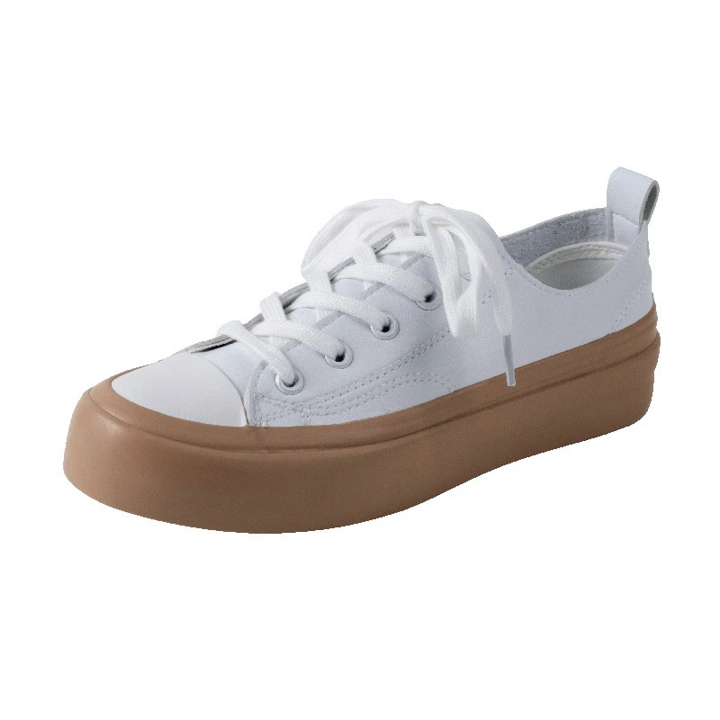 

Brcchenxi Women Sneakers PU Leather Casual Shoes Ladies Fashion New Casual Shoes Women Platform Flats Vulcanized White Shoes