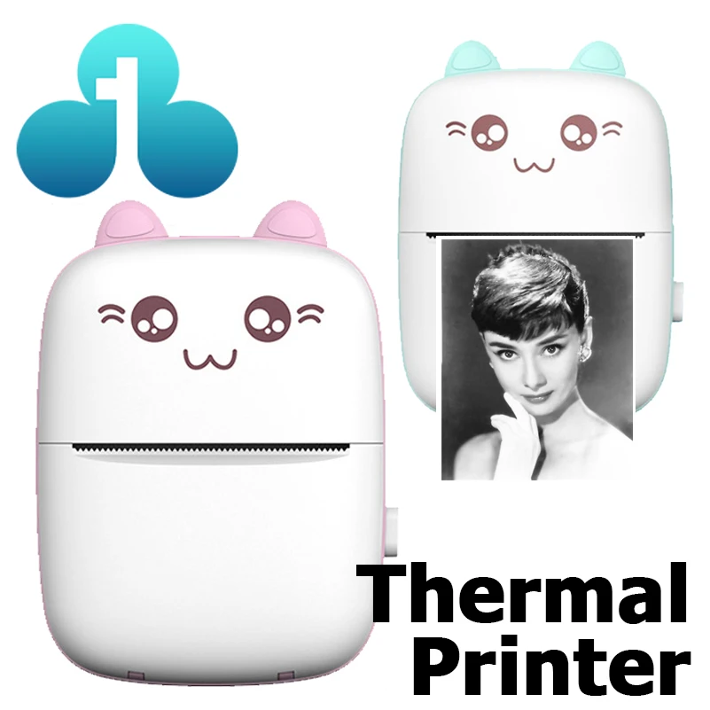 

Thermal Printer Mini Pocket Portable 58mm Handheld Label Photo Printer Thermal Kids Toy For iOS Android Windows Moble Phone