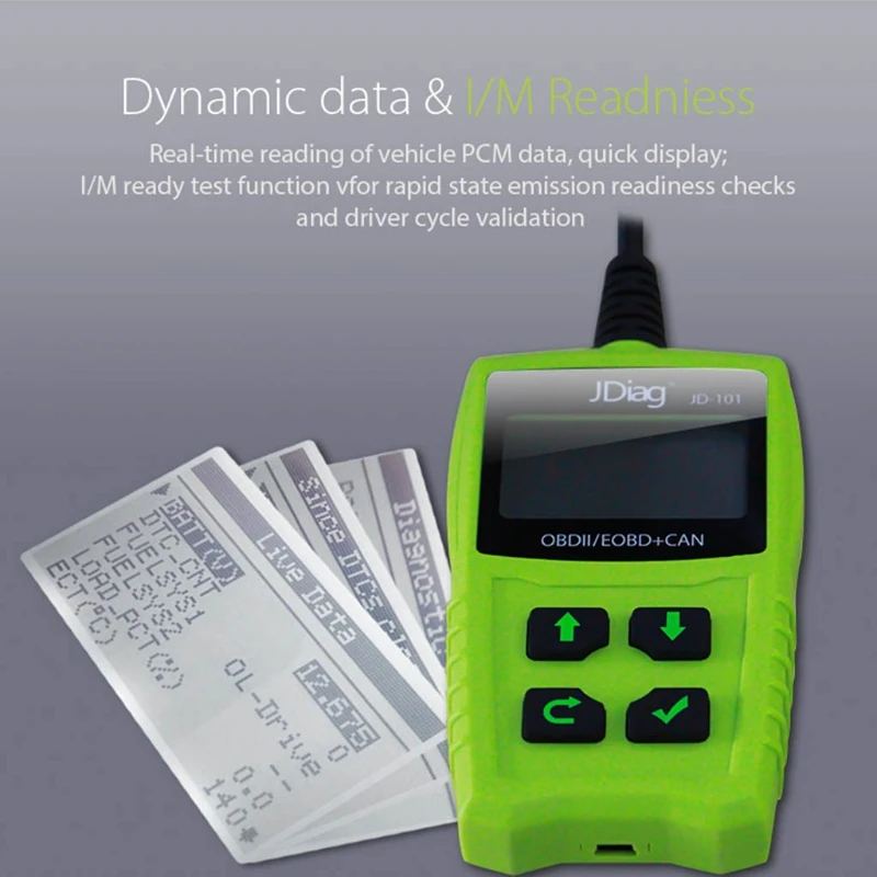 

JD101 OBD2 Automobile Diagnostic Scanner Tool for Read & Erase Fault Codes